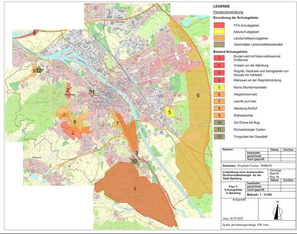 Bild vergrößern: Schutzgebiete in Bamberg