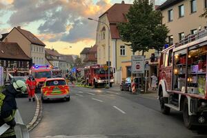 Bild vergrößern: Bild: Feuerwehr und Notarzt bei einem Einsatz in Bamberg