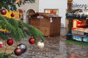 Bild vergrößern: Weihnachtshütte auf dem Bamberger Weihnachtsmarkt