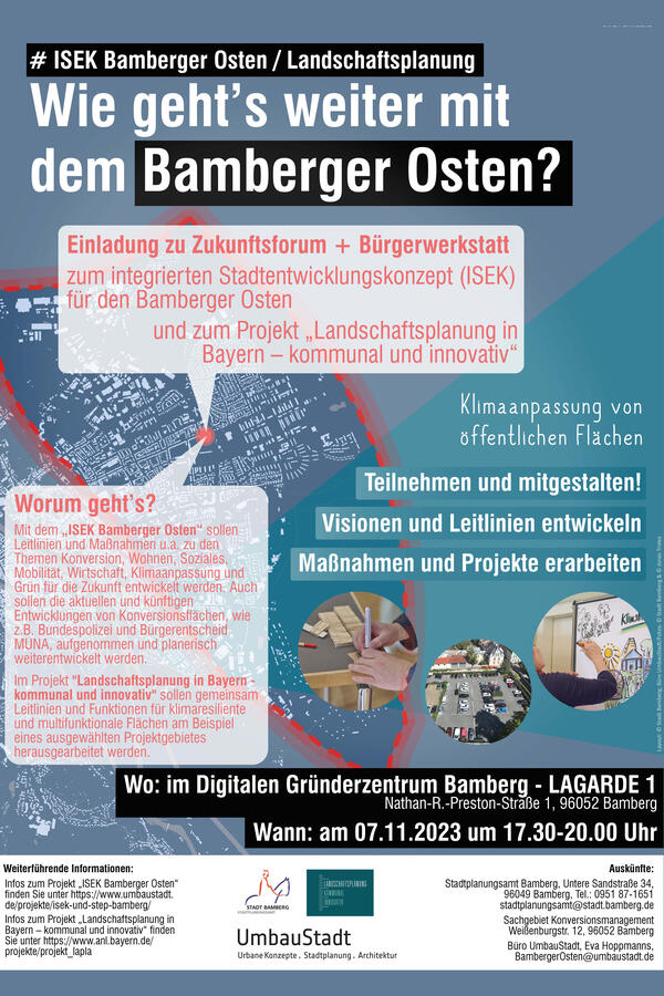 Bild vergrößern: Zukunftsforum und Bürgerwerkstatt - wie geht's weiter mit dem Bamberger Osten?